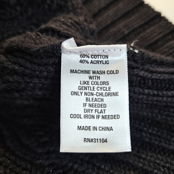 Crown & Ivy Balloon Sleeve Cable Knit pullover sweater XXL - Picture 5 of 7